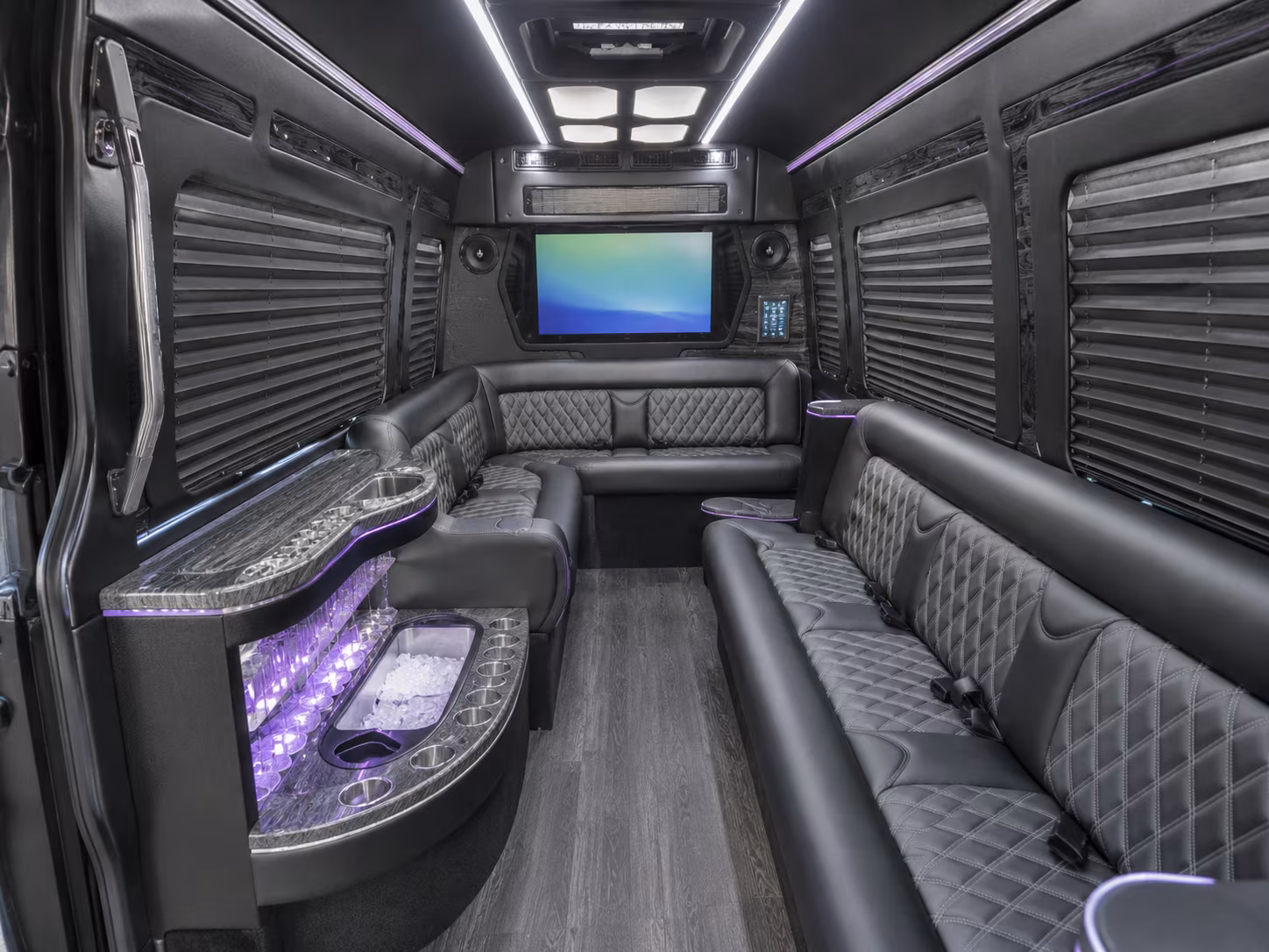 euless 30 passenger party bus inside