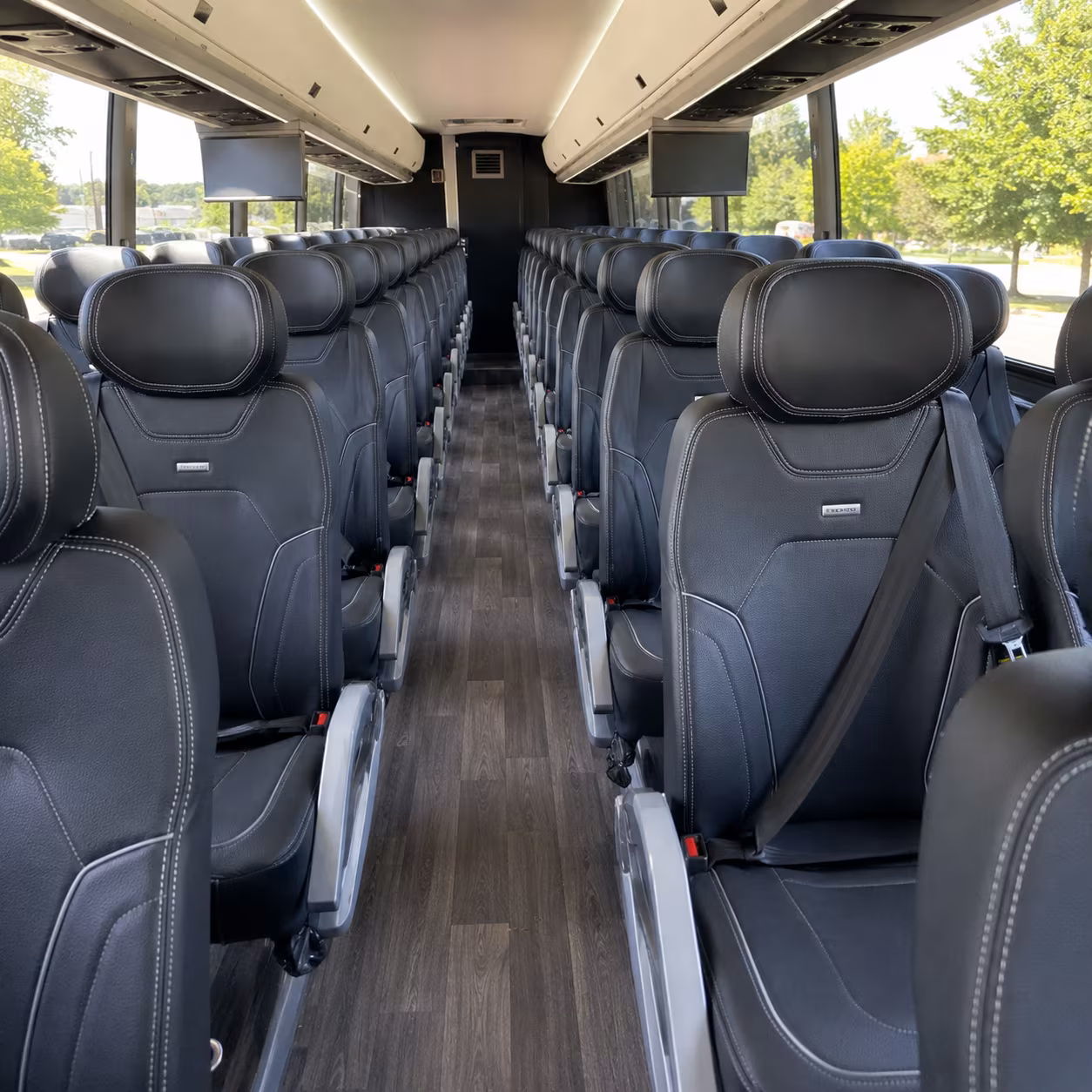 euless charter bus interior