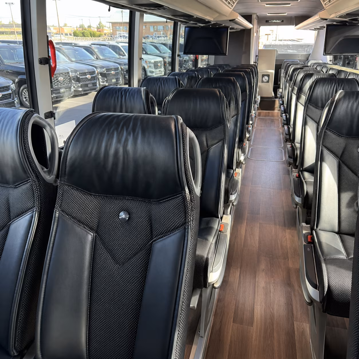 euless charter bus rental interior