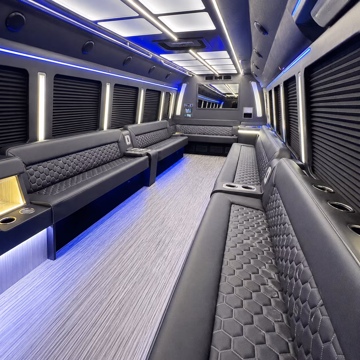euless party bus rental interior