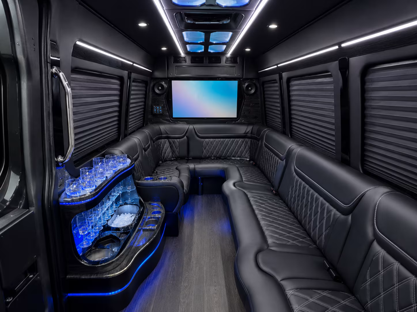 one bus handles every stop pre party venue and after prom
